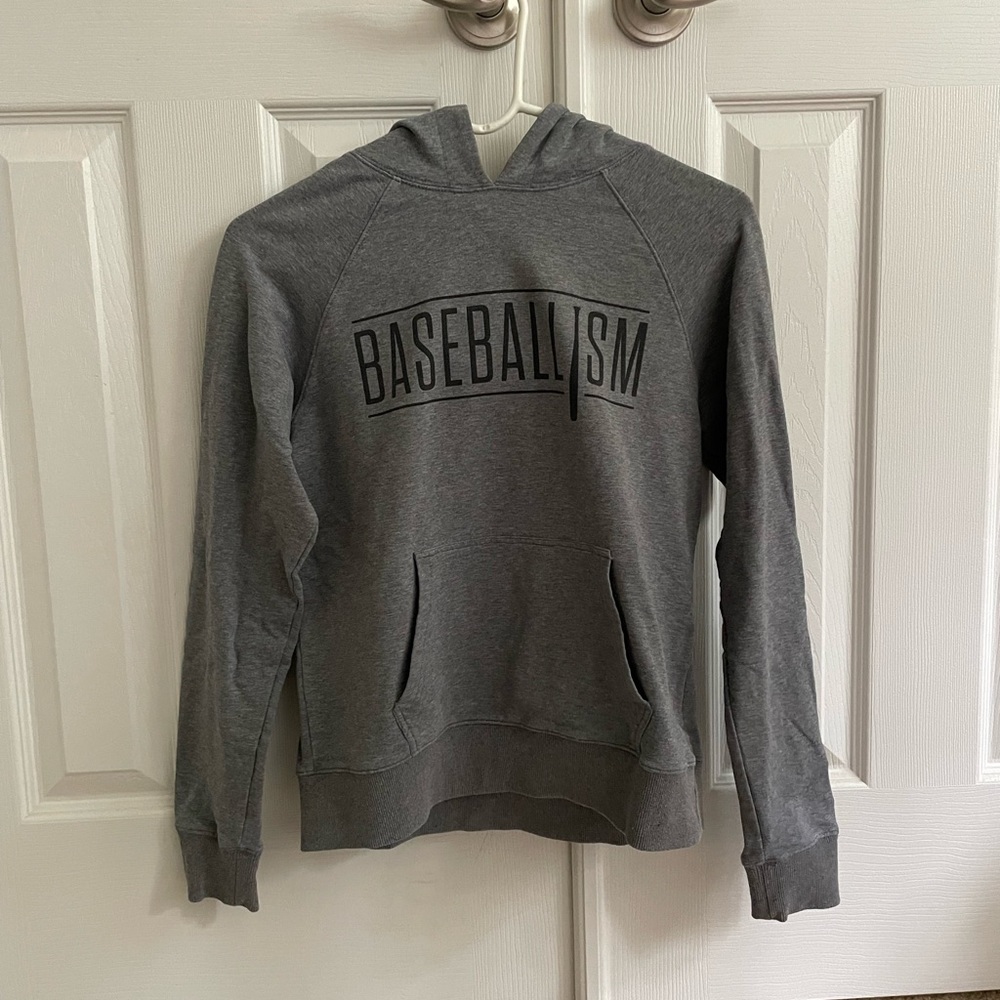 Baseballism Grey Hoodie boys medium